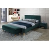 łóżko 160cm Azurro Velvet zielony/dąb